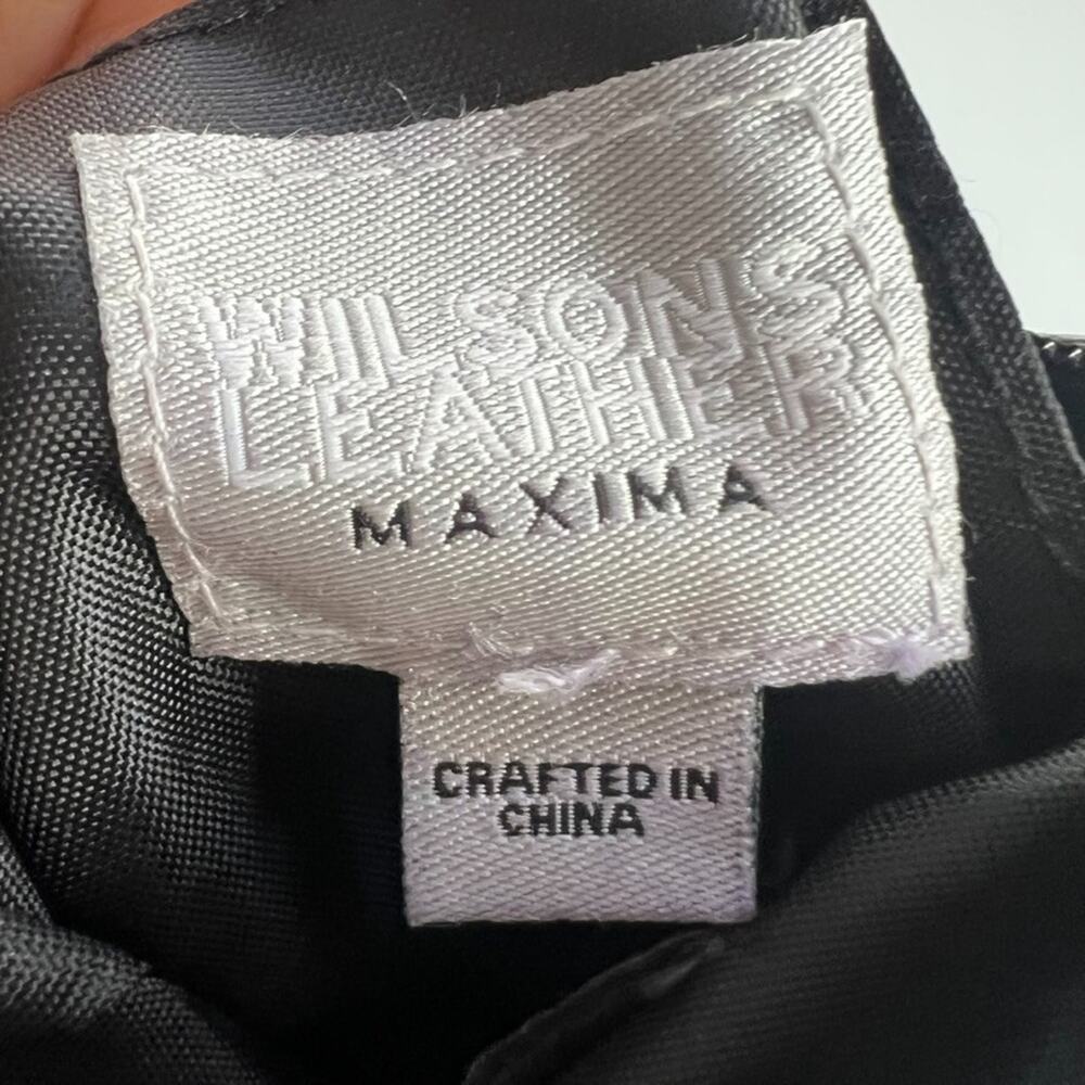 Wilsons Leather Maxima Black Crossbody Bag W/ Double Zippers - Picture 7 of 9
